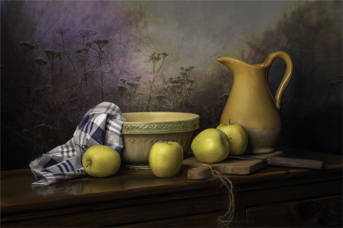 Kicks Jane Yellow Pitcher with Apples AssignedSubject   Still Life 202603251